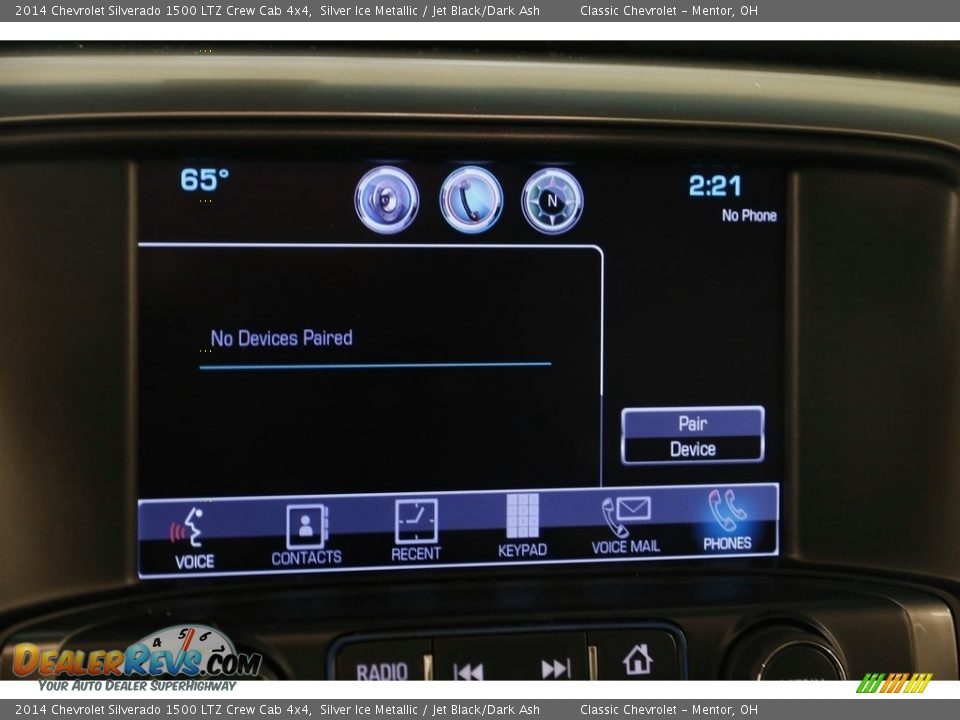 2014 Chevrolet Silverado 1500 LTZ Crew Cab 4x4 Silver Ice Metallic / Jet Black/Dark Ash Photo #13