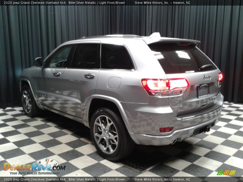 2020 Jeep Grand Cherokee Overland 4x4 Billet Silver Metallic / Light Frost/Brown Photo #8