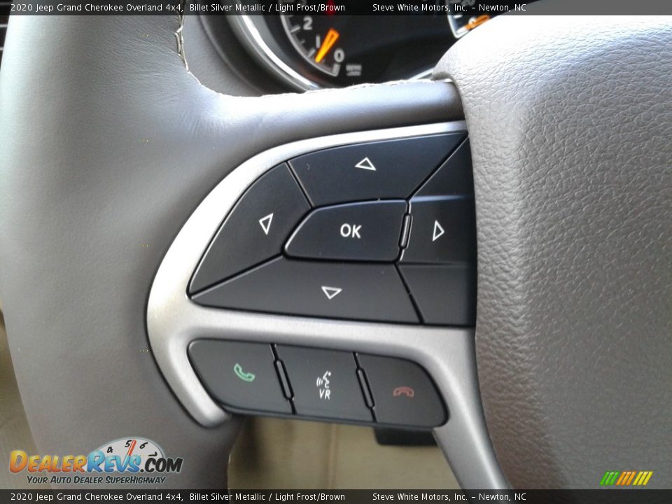 2020 Jeep Grand Cherokee Overland 4x4 Billet Silver Metallic / Light Frost/Brown Photo #19