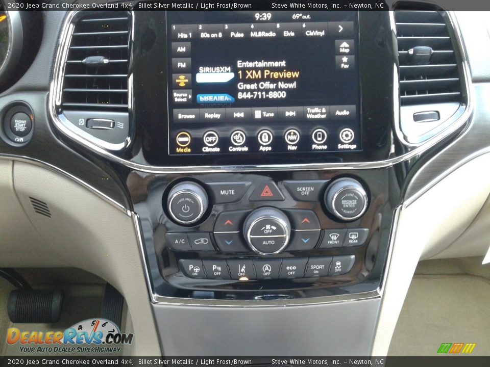 2020 Jeep Grand Cherokee Overland 4x4 Billet Silver Metallic / Light Frost/Brown Photo #22