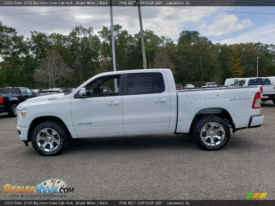 2020 Ram 1500 Big Horn Crew Cab 4x4 Bright White / Black Photo #3