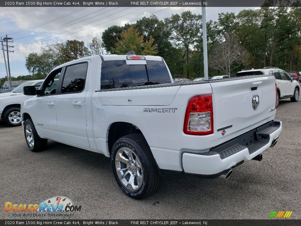 2020 Ram 1500 Big Horn Crew Cab 4x4 Bright White / Black Photo #4