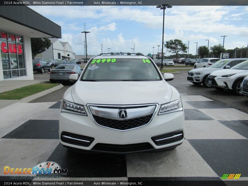 2014 Acura MDX White Diamond Pearl / Parchment Photo #2
