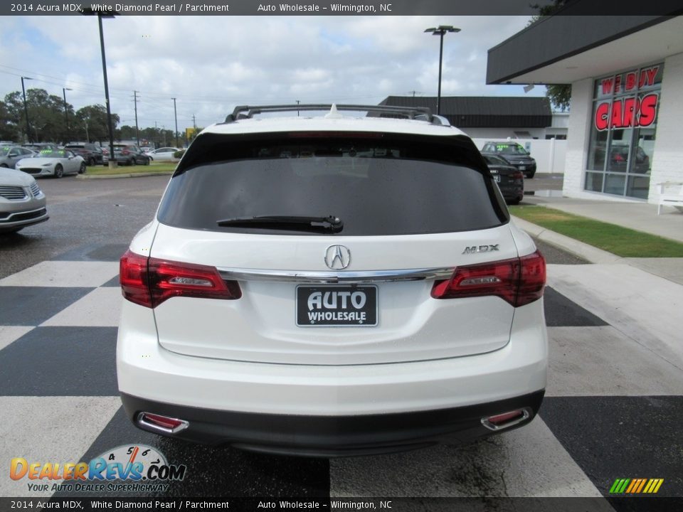 2014 Acura MDX White Diamond Pearl / Parchment Photo #4