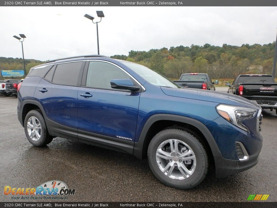 2020 GMC Terrain SLE AWD Blue Emerald Metallic / Jet Black Photo #3