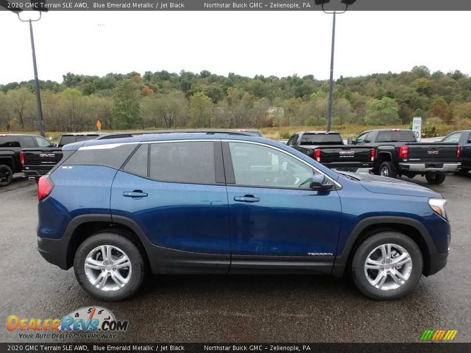 2020 GMC Terrain SLE AWD Blue Emerald Metallic / Jet Black Photo #4