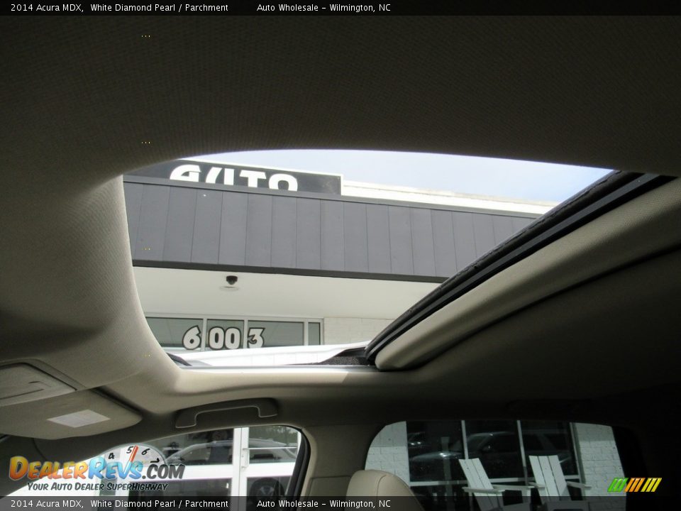 2014 Acura MDX White Diamond Pearl / Parchment Photo #14