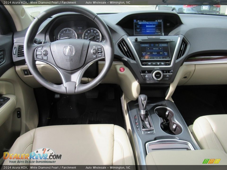 2014 Acura MDX White Diamond Pearl / Parchment Photo #15