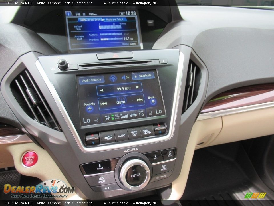 2014 Acura MDX White Diamond Pearl / Parchment Photo #17