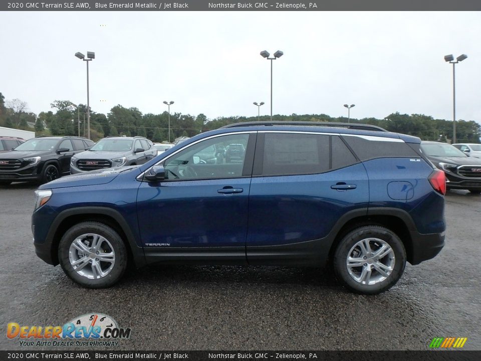 2020 GMC Terrain SLE AWD Blue Emerald Metallic / Jet Black Photo #9