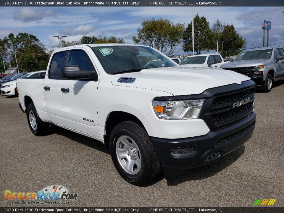 2020 Ram 1500 Tradesman Quad Cab 4x4 Bright White / Black/Diesel Gray Photo #1