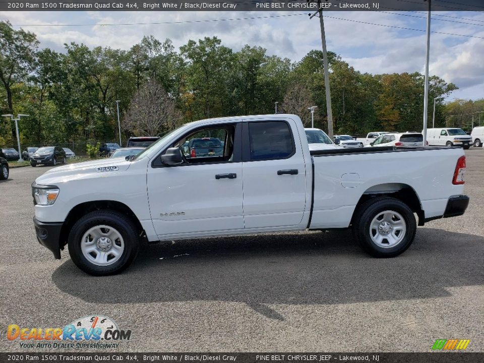2020 Ram 1500 Tradesman Quad Cab 4x4 Bright White / Black/Diesel Gray Photo #3