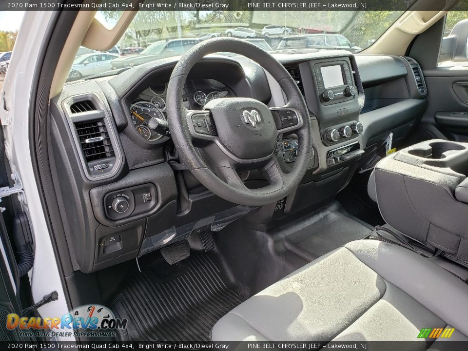 2020 Ram 1500 Tradesman Quad Cab 4x4 Bright White / Black/Diesel Gray Photo #7