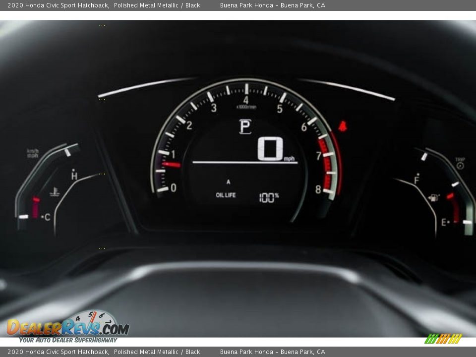 2020 Honda Civic Sport Hatchback Polished Metal Metallic / Black Photo #32