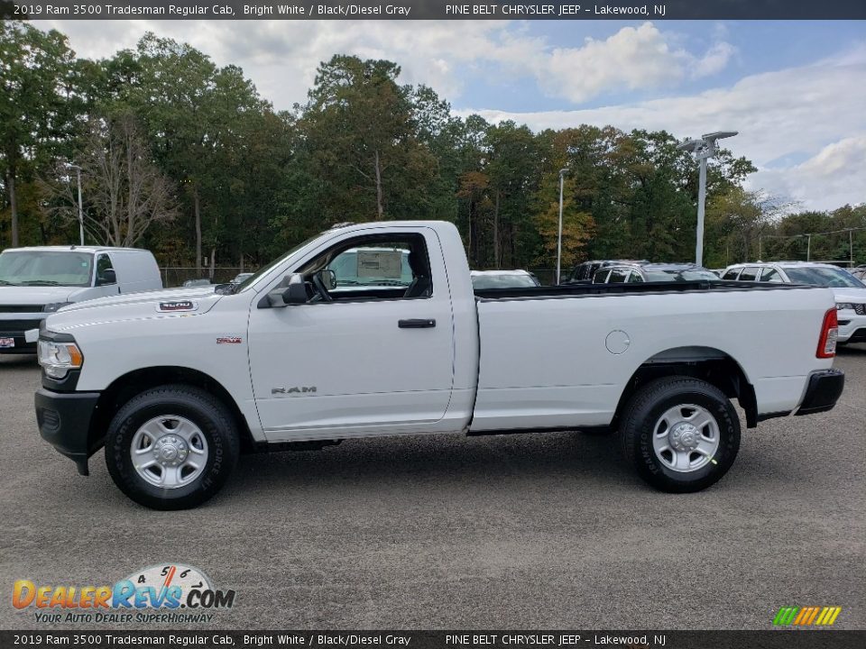 2019 Ram 3500 Tradesman Regular Cab Bright White / Black/Diesel Gray Photo #3