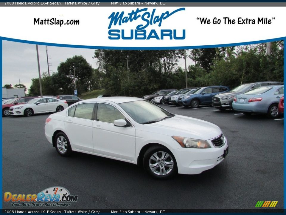 2008 Honda Accord LX-P Sedan Taffeta White / Gray Photo #1