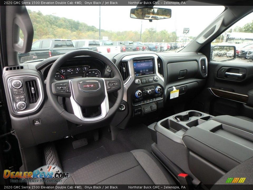 Jet Black Interior - 2020 GMC Sierra 1500 Elevation Double Cab 4WD Photo #16