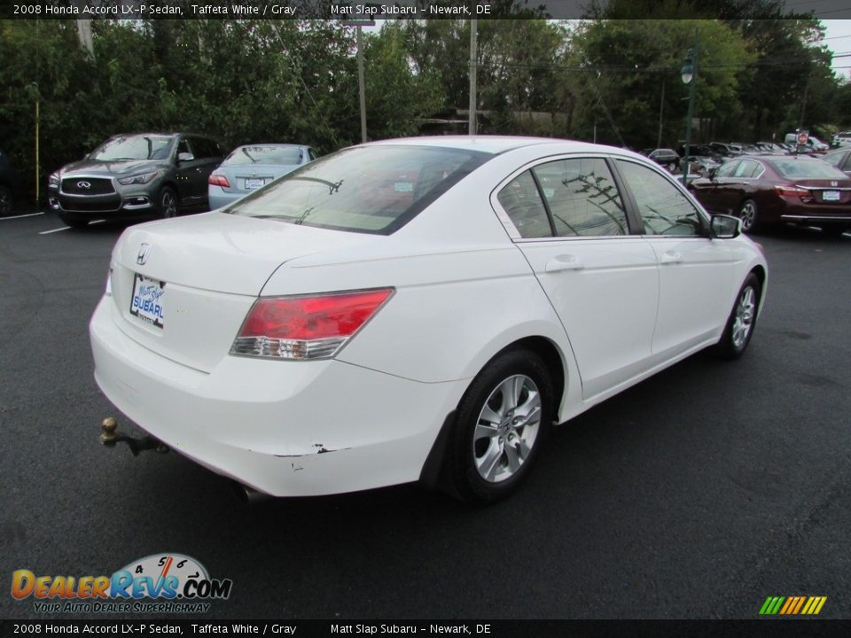 2008 Honda Accord LX-P Sedan Taffeta White / Gray Photo #6