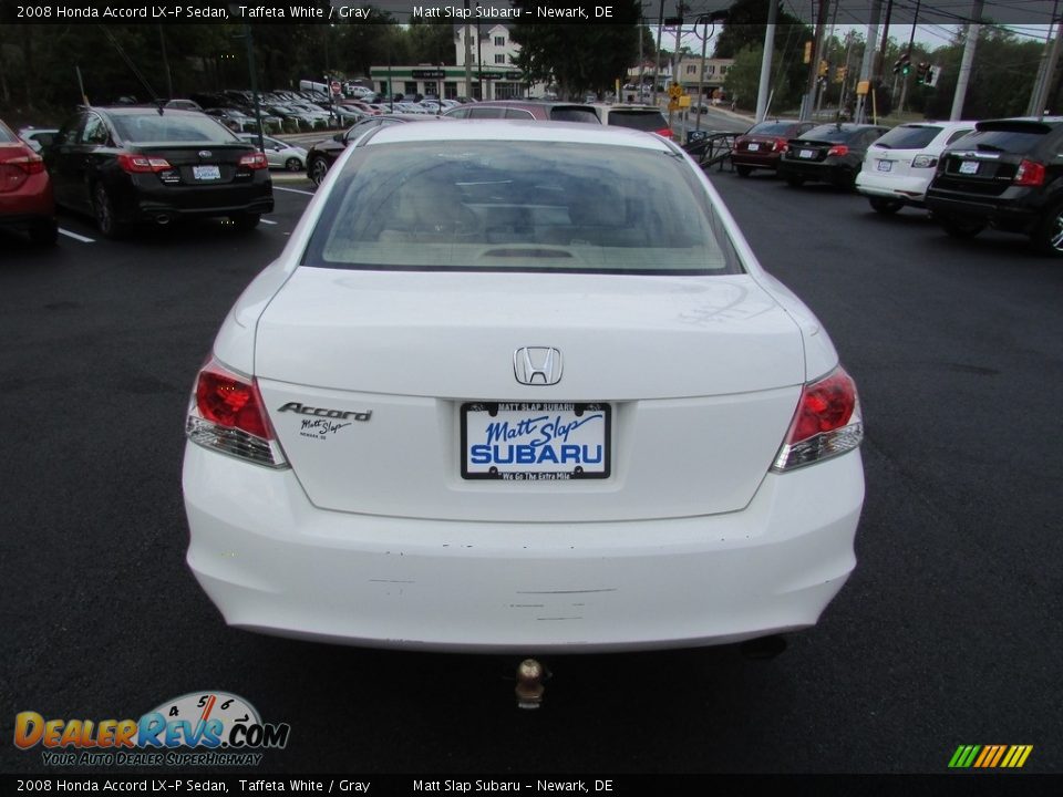 2008 Honda Accord LX-P Sedan Taffeta White / Gray Photo #7