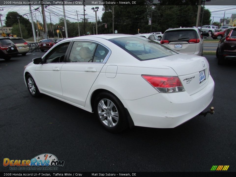 2008 Honda Accord LX-P Sedan Taffeta White / Gray Photo #8