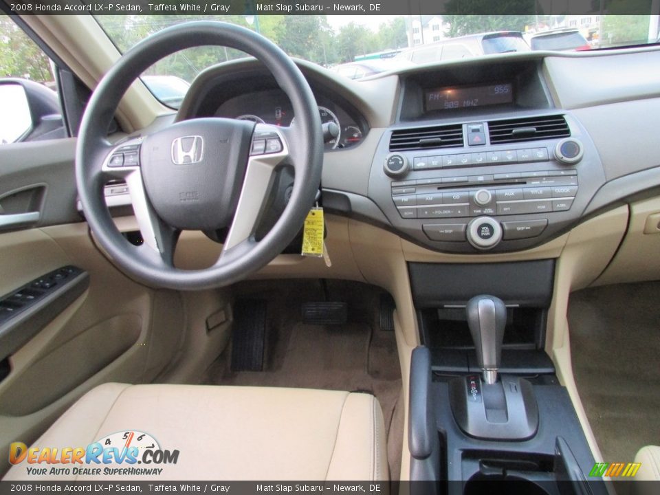 2008 Honda Accord LX-P Sedan Taffeta White / Gray Photo #10