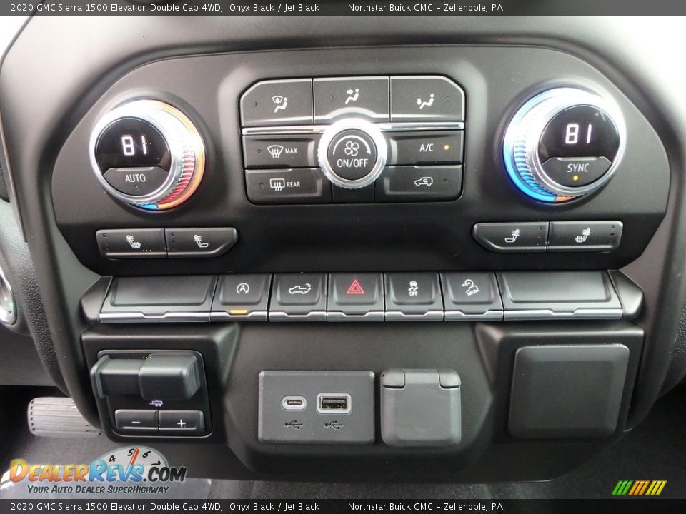 Controls of 2020 GMC Sierra 1500 Elevation Double Cab 4WD Photo #19