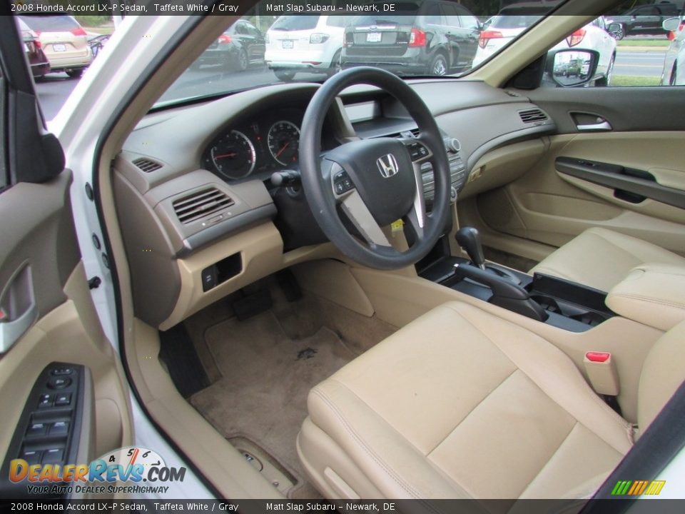 2008 Honda Accord LX-P Sedan Taffeta White / Gray Photo #12
