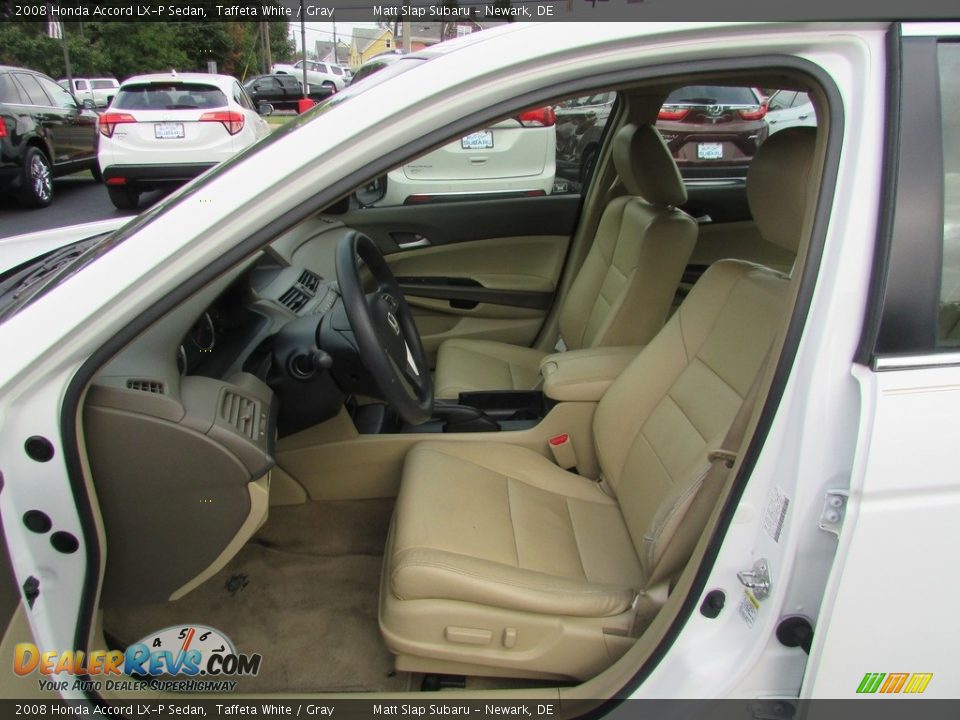 2008 Honda Accord LX-P Sedan Taffeta White / Gray Photo #13