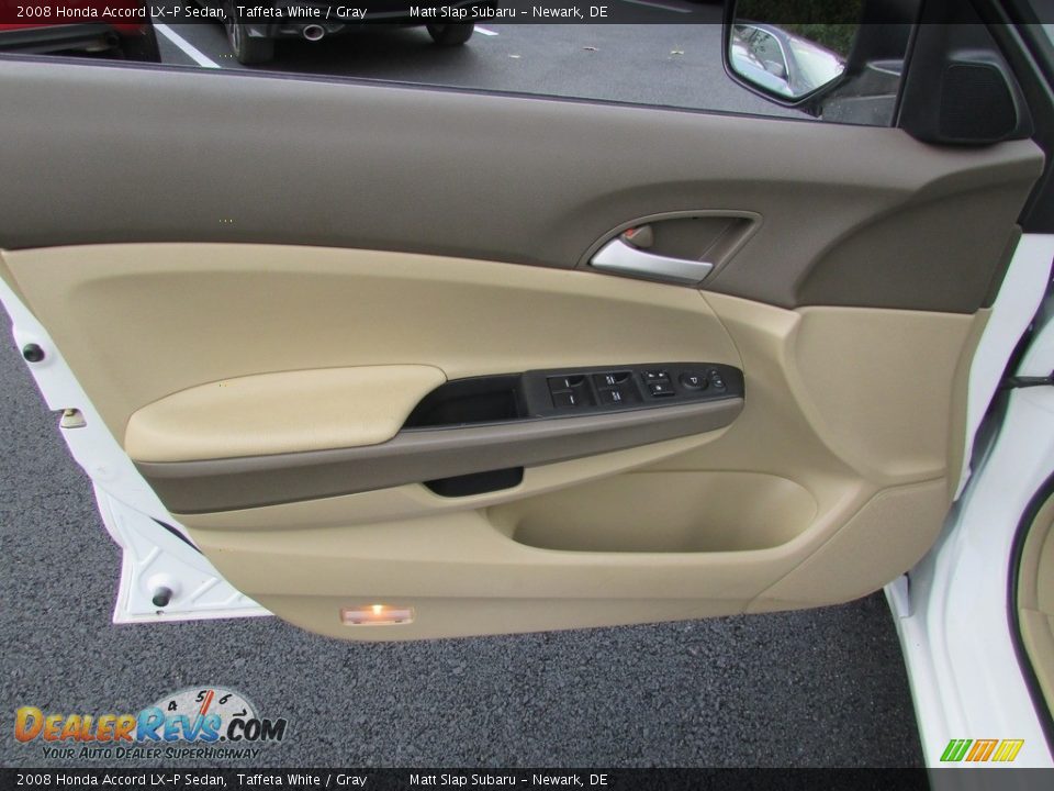 2008 Honda Accord LX-P Sedan Taffeta White / Gray Photo #14
