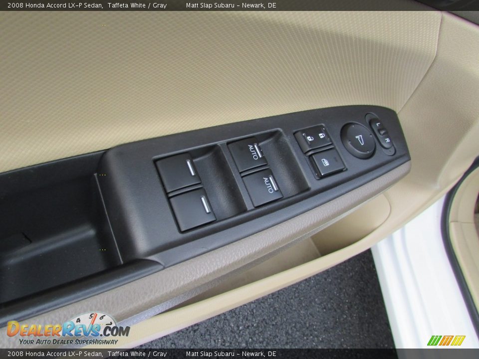 2008 Honda Accord LX-P Sedan Taffeta White / Gray Photo #15