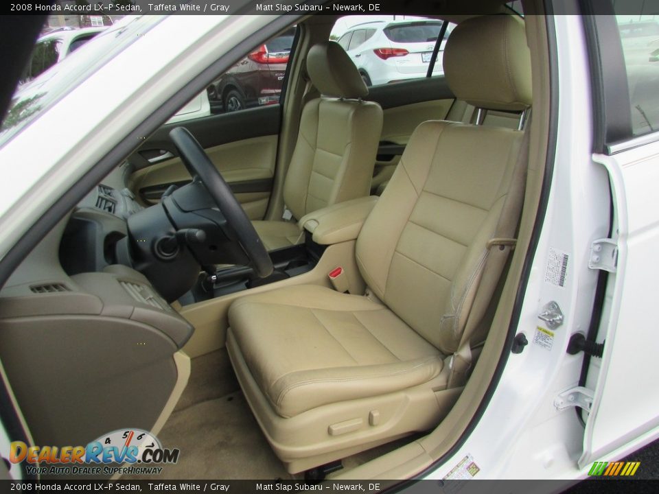 2008 Honda Accord LX-P Sedan Taffeta White / Gray Photo #16