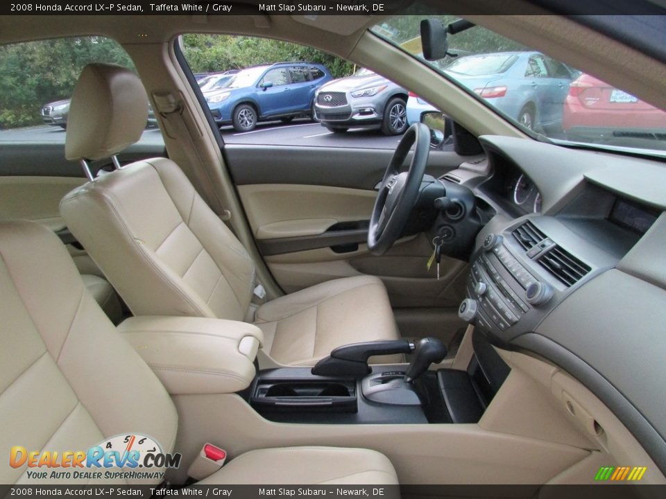 2008 Honda Accord LX-P Sedan Taffeta White / Gray Photo #17