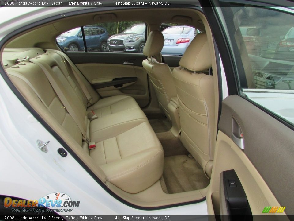 2008 Honda Accord LX-P Sedan Taffeta White / Gray Photo #19