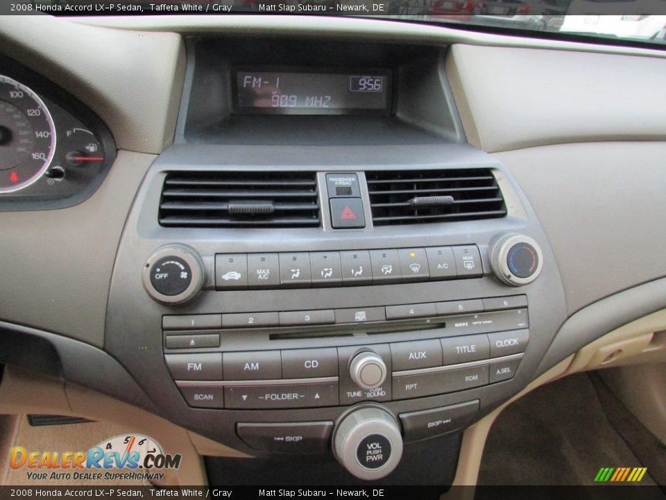 2008 Honda Accord LX-P Sedan Taffeta White / Gray Photo #25