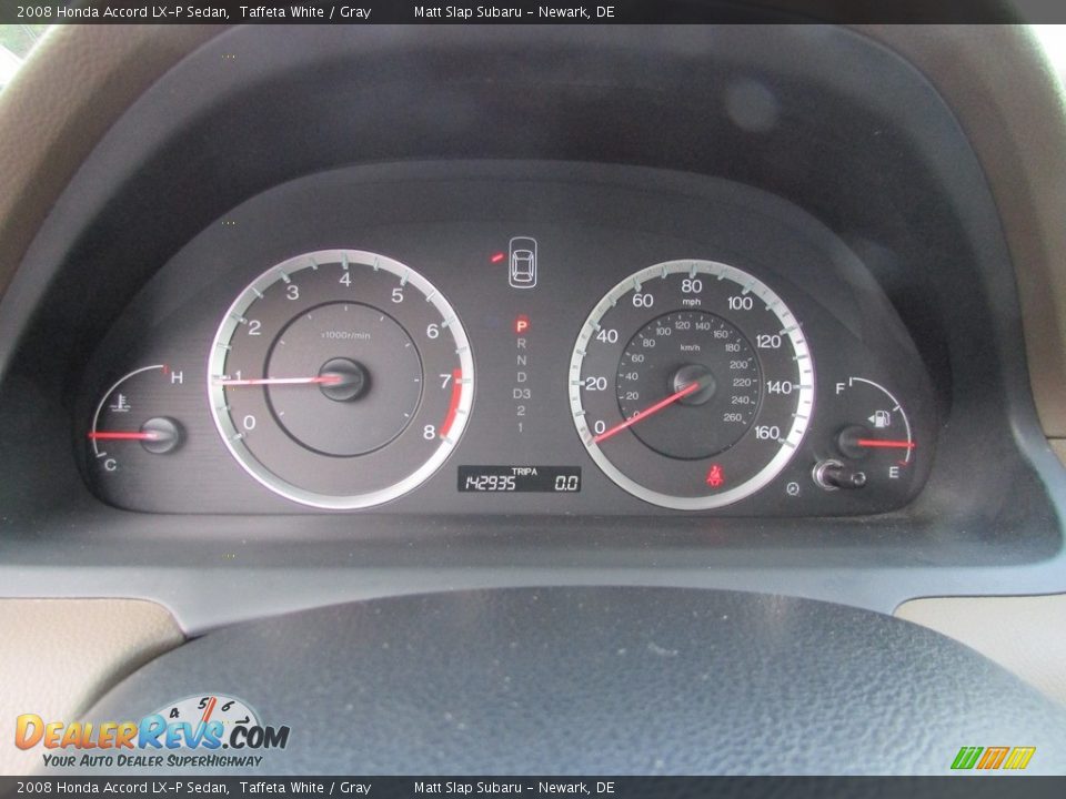 2008 Honda Accord LX-P Sedan Taffeta White / Gray Photo #27