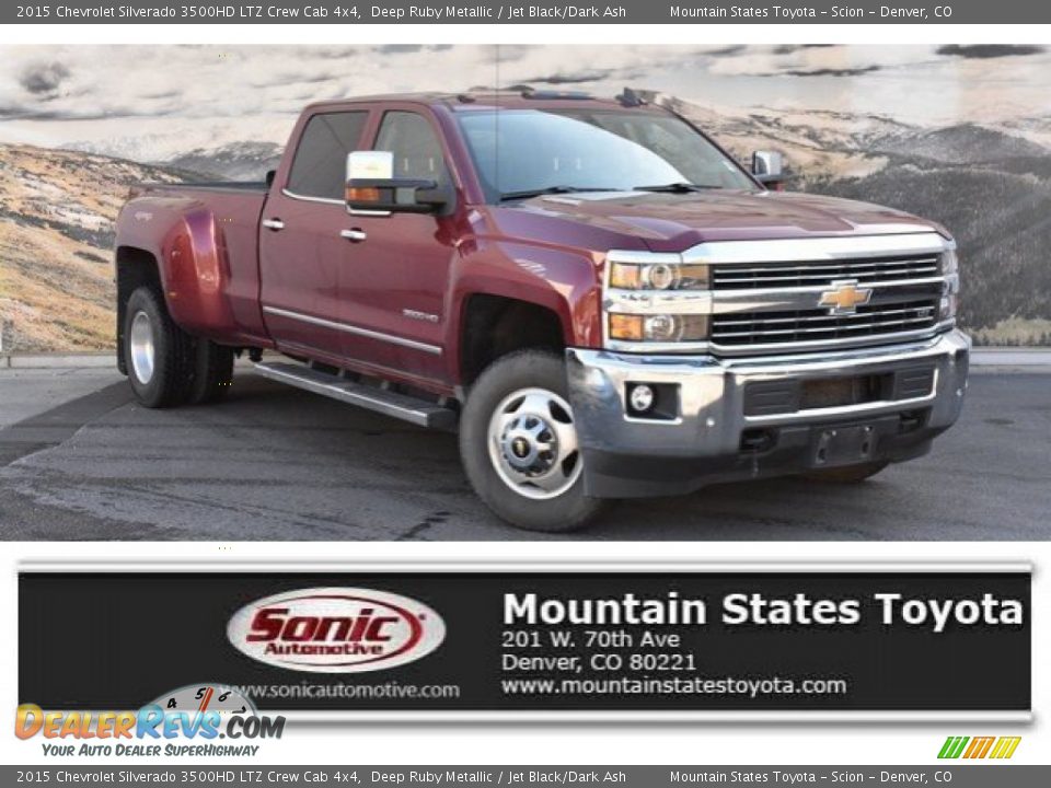 2015 Chevrolet Silverado 3500HD LTZ Crew Cab 4x4 Deep Ruby Metallic / Jet Black/Dark Ash Photo #1