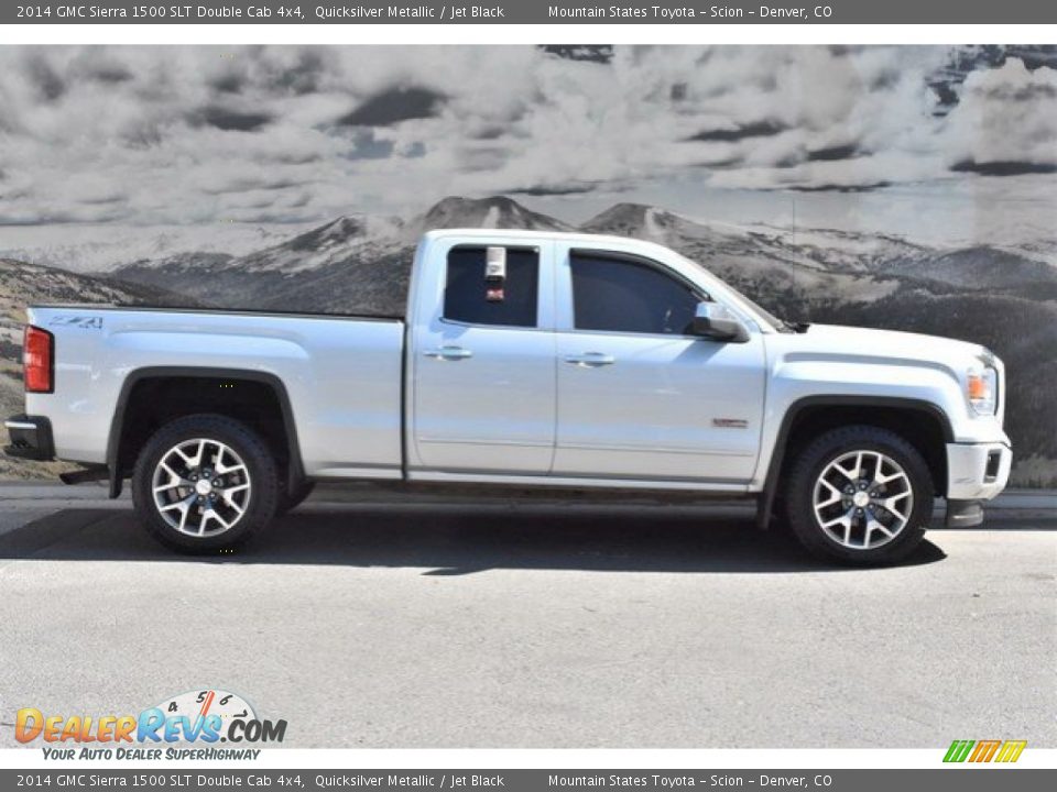 2014 GMC Sierra 1500 SLT Double Cab 4x4 Quicksilver Metallic / Jet Black Photo #2