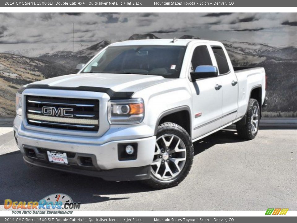 2014 GMC Sierra 1500 SLT Double Cab 4x4 Quicksilver Metallic / Jet Black Photo #5