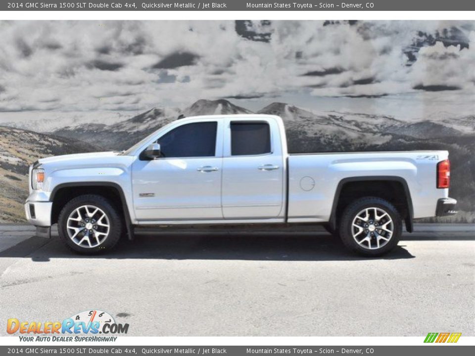 2014 GMC Sierra 1500 SLT Double Cab 4x4 Quicksilver Metallic / Jet Black Photo #6