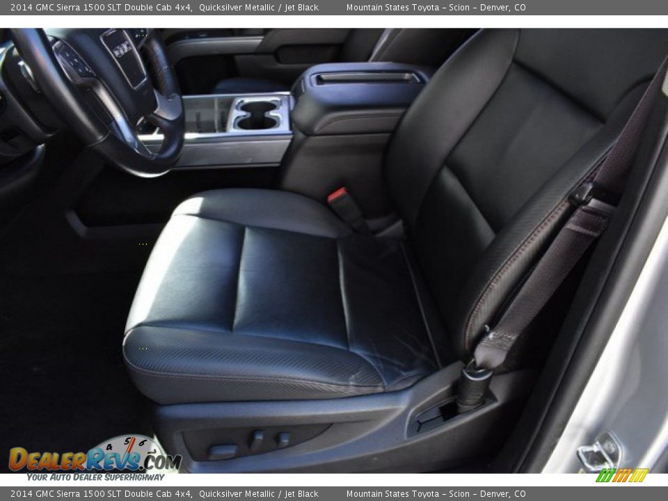2014 GMC Sierra 1500 SLT Double Cab 4x4 Quicksilver Metallic / Jet Black Photo #11