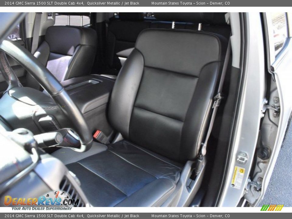 2014 GMC Sierra 1500 SLT Double Cab 4x4 Quicksilver Metallic / Jet Black Photo #12