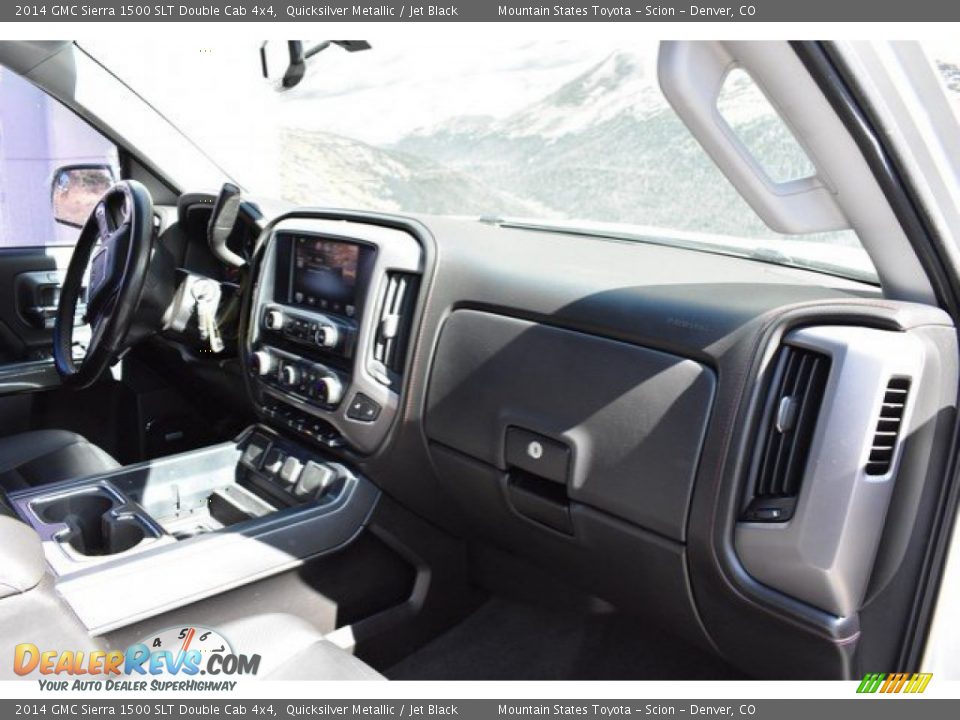 2014 GMC Sierra 1500 SLT Double Cab 4x4 Quicksilver Metallic / Jet Black Photo #16
