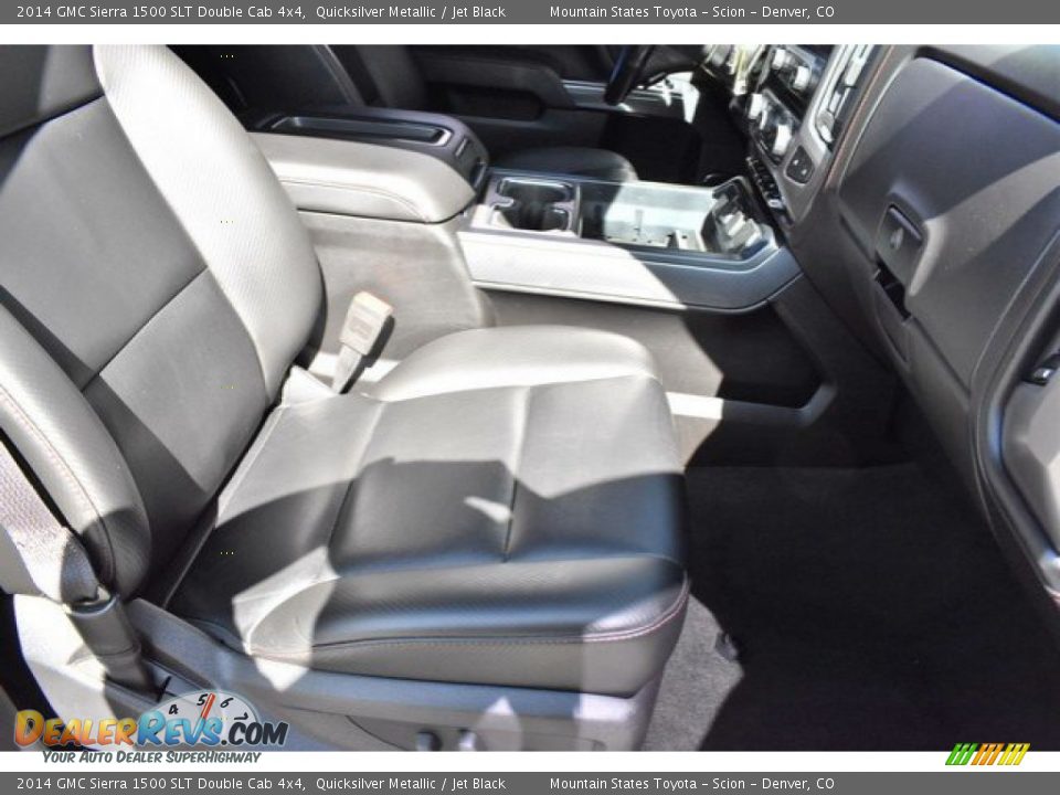 2014 GMC Sierra 1500 SLT Double Cab 4x4 Quicksilver Metallic / Jet Black Photo #17