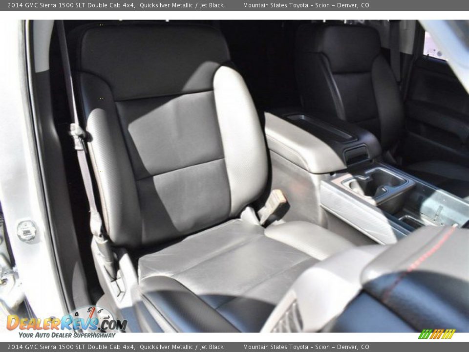 2014 GMC Sierra 1500 SLT Double Cab 4x4 Quicksilver Metallic / Jet Black Photo #18