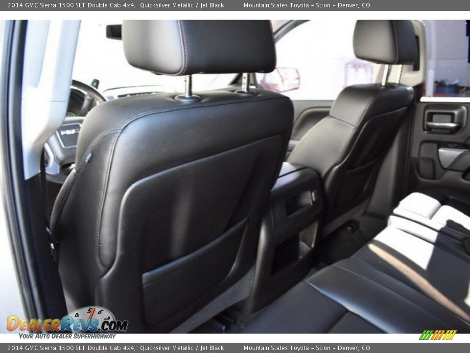 2014 GMC Sierra 1500 SLT Double Cab 4x4 Quicksilver Metallic / Jet Black Photo #19