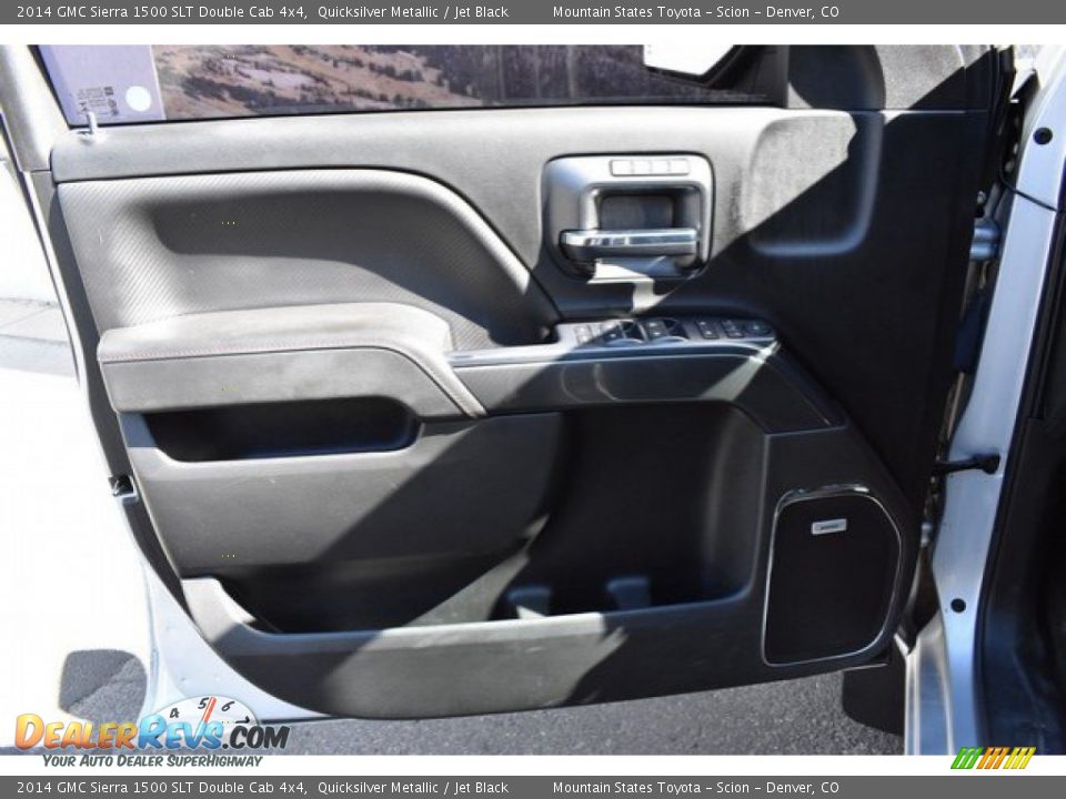 2014 GMC Sierra 1500 SLT Double Cab 4x4 Quicksilver Metallic / Jet Black Photo #24