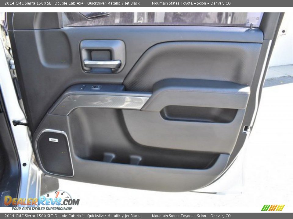 2014 GMC Sierra 1500 SLT Double Cab 4x4 Quicksilver Metallic / Jet Black Photo #25