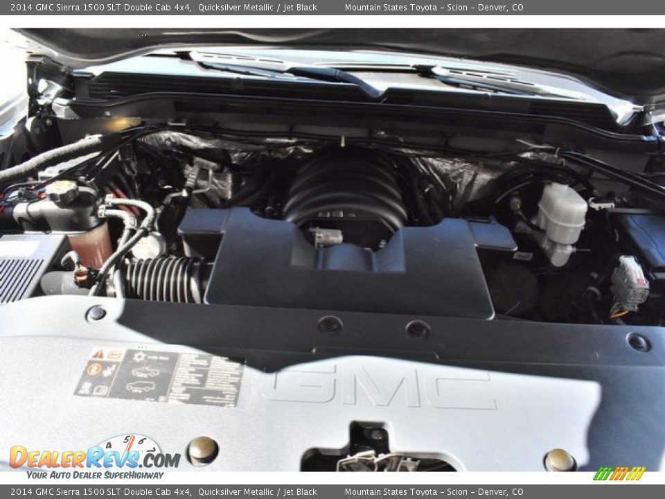 2014 GMC Sierra 1500 SLT Double Cab 4x4 Quicksilver Metallic / Jet Black Photo #27
