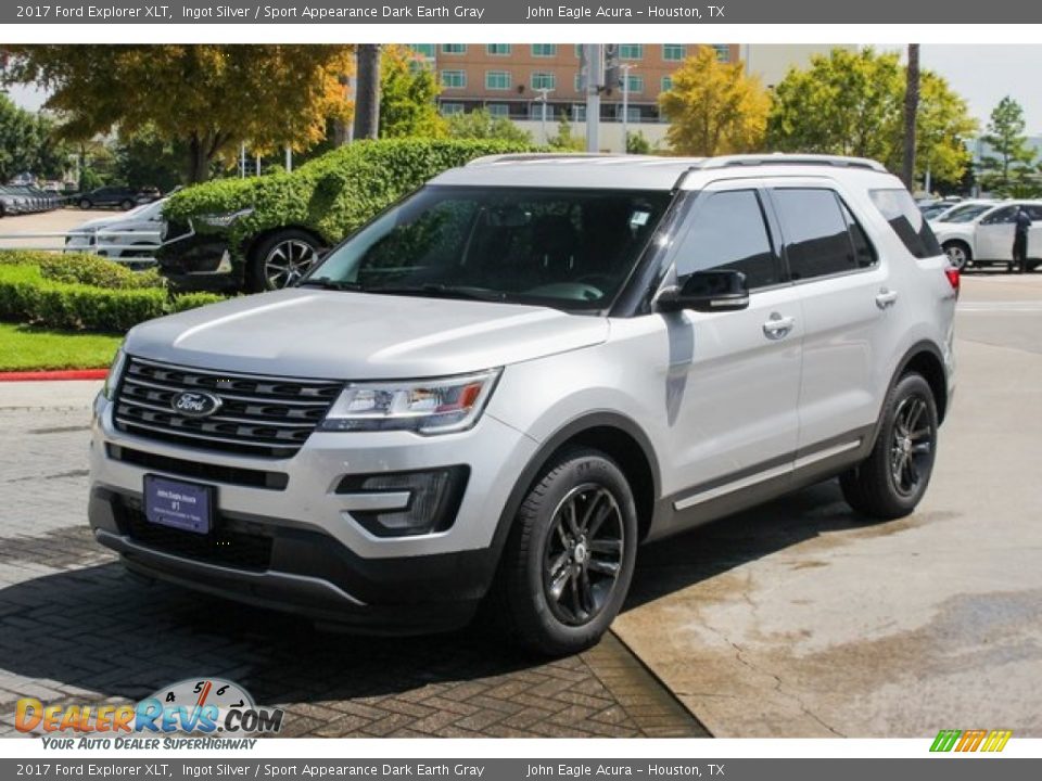 2017 Ford Explorer XLT Ingot Silver / Sport Appearance Dark Earth Gray Photo #3