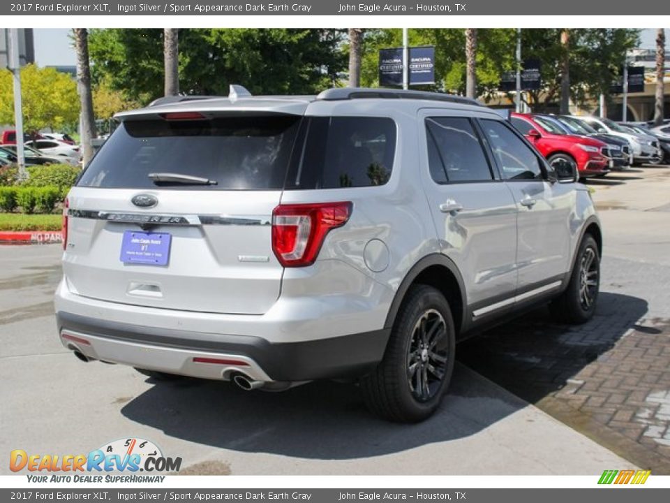 2017 Ford Explorer XLT Ingot Silver / Sport Appearance Dark Earth Gray Photo #7